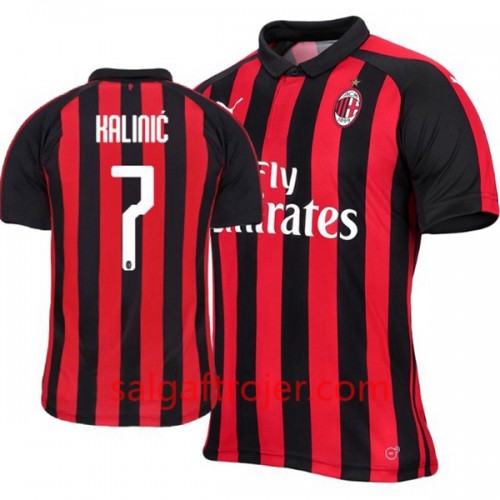 AC Milan Fodboldtrøjer Nikola Kalinic 7 Hjemmebanesæt 2018/19 Kort ærmer AC Milan Fodboldtrøjer Nikola Kalinic 7 Hjemmebanesæt 2018/19 Kort ærmer